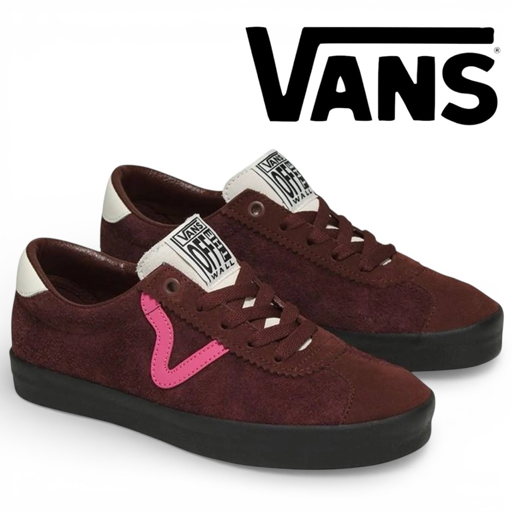 Vans Women Sneakers Burgundy Pink Suede Size 6.5 NWT